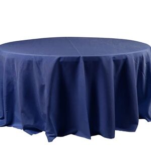 5 Brand new 6ft round table covers. Navy blue